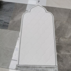 Tapis de prière musulmane luxueux blanc