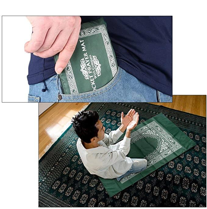 Tapis de prière de poche kaki musulman