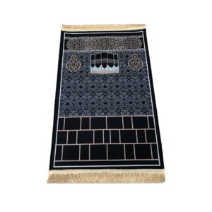 Tapis de prière islam Kaaba noir