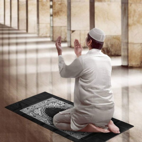 Tapis de prière de poche musulman noir