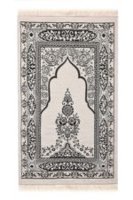 Coffret trois pièces noir : tapis de prière, Coran et chapelet
