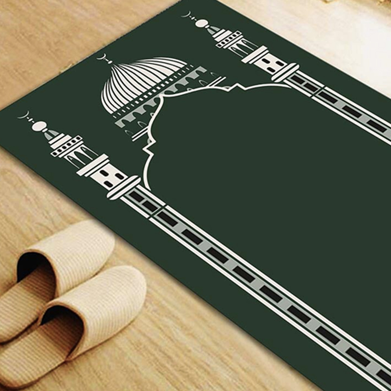 Tapis de prière islam vert mosquée