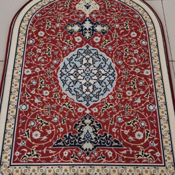 Petit tapis de prière en coton rouge