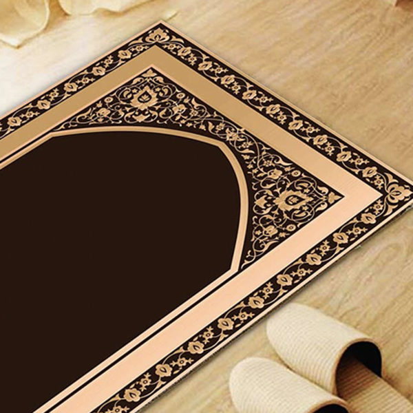 Tapis de prière islam noir style persan