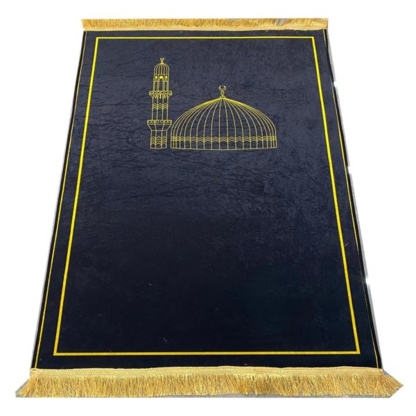 Tapis de prière noir grande mosquée
