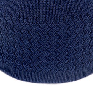 Kufi bleu tricoté uni