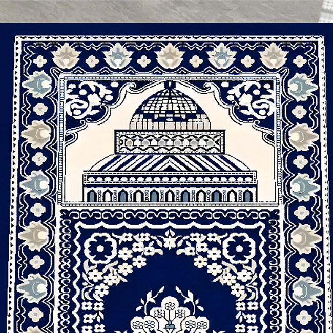 Tapis de prière bleu dôme de mosquée