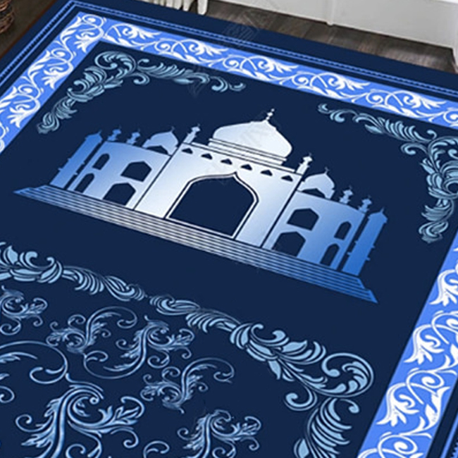 Tapis de prière bleu mosquée
