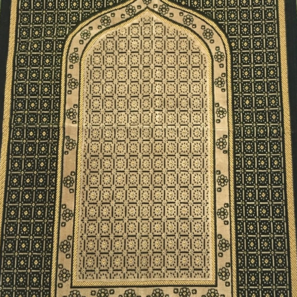 Tapis de prière islam en velours de coton vert kaki