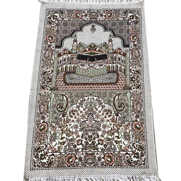 Tapis de prière motifs fleurs et mosquée