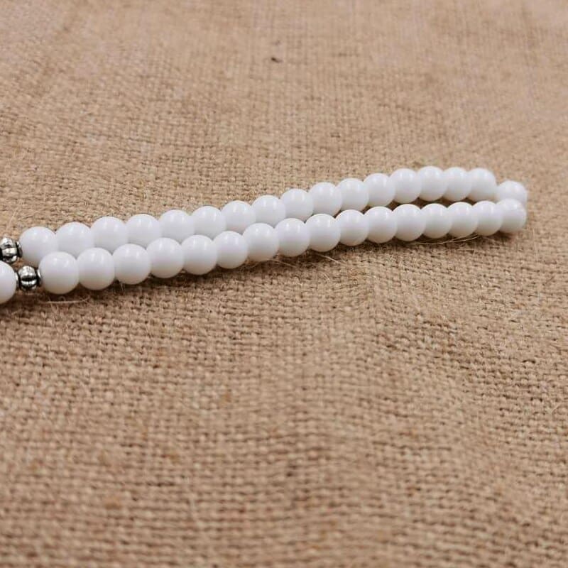 Tasbih blanc 99 perles